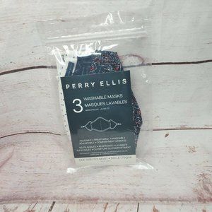 3 Perry Ellis Breathable Reusable Cotton Face Mask